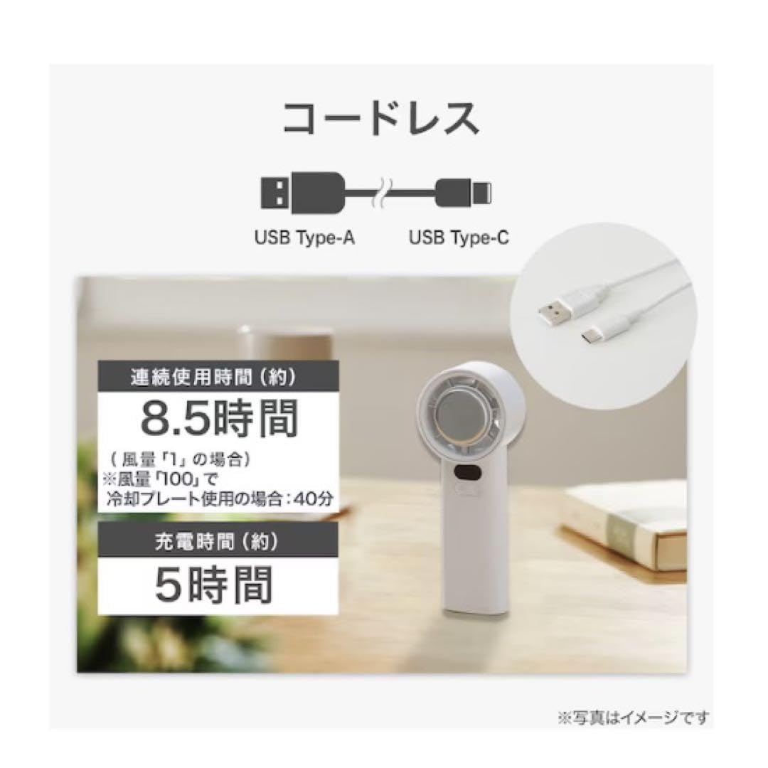 【新品未使用】ニトリ 強風 冷却プレート ハンディファン サタプラ紹介✨ 強風冷却プレートハンディファン (MN01NG-WH) | ニトリネット
